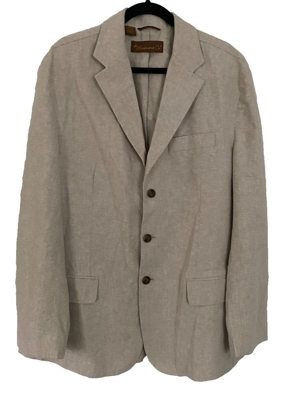 Havanera Co Summer Breeze Beige Linen Cotton Blazer Sport Coat 44 XL Coastal - Picture 1 of 9